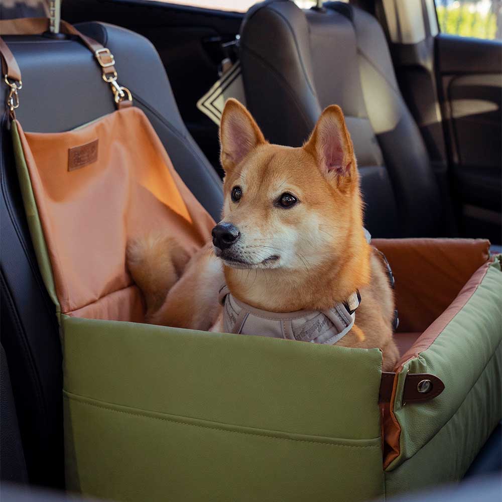 Asiento elevador para coche para perros de lujo con piel sintética elevada - Urban Voyager