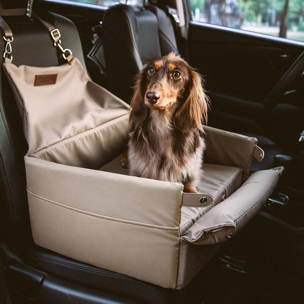 Asiento elevador para coche para perros de lujo con piel sintética elevada - Urban Voyager