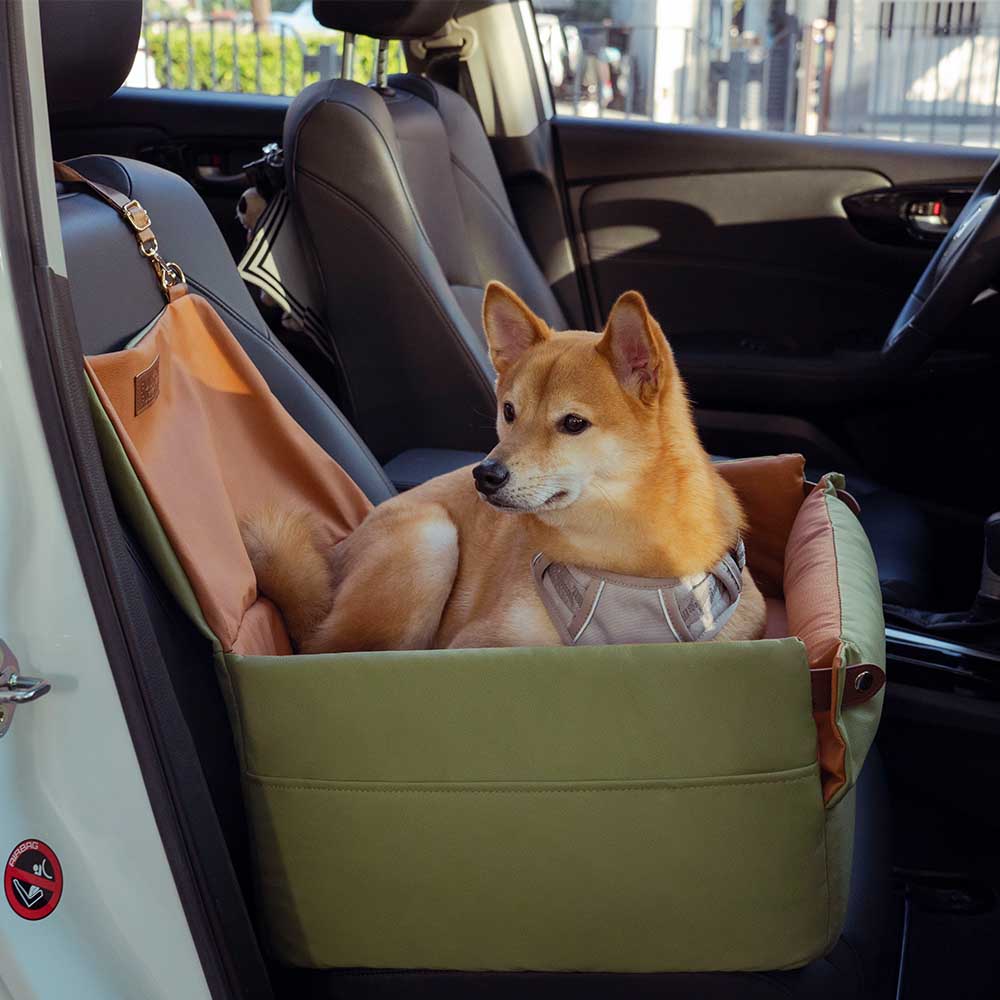 Asiento elevador para coche para perros de lujo con piel sintética elevada - Urban Voyager