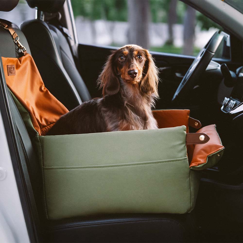 Asiento elevador para coche para perros de lujo con piel sintética elevada - Urban Voyager