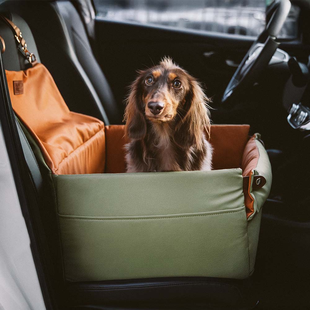 Asiento elevador para coche para perros de lujo con piel sintética elevada - Urban Voyager