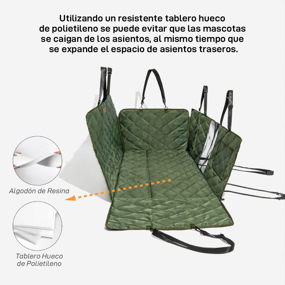 Extensión de asiento trasero para perros móvil para dormitorio extra grande y de cobertura total - Ideal para viajar y acampar