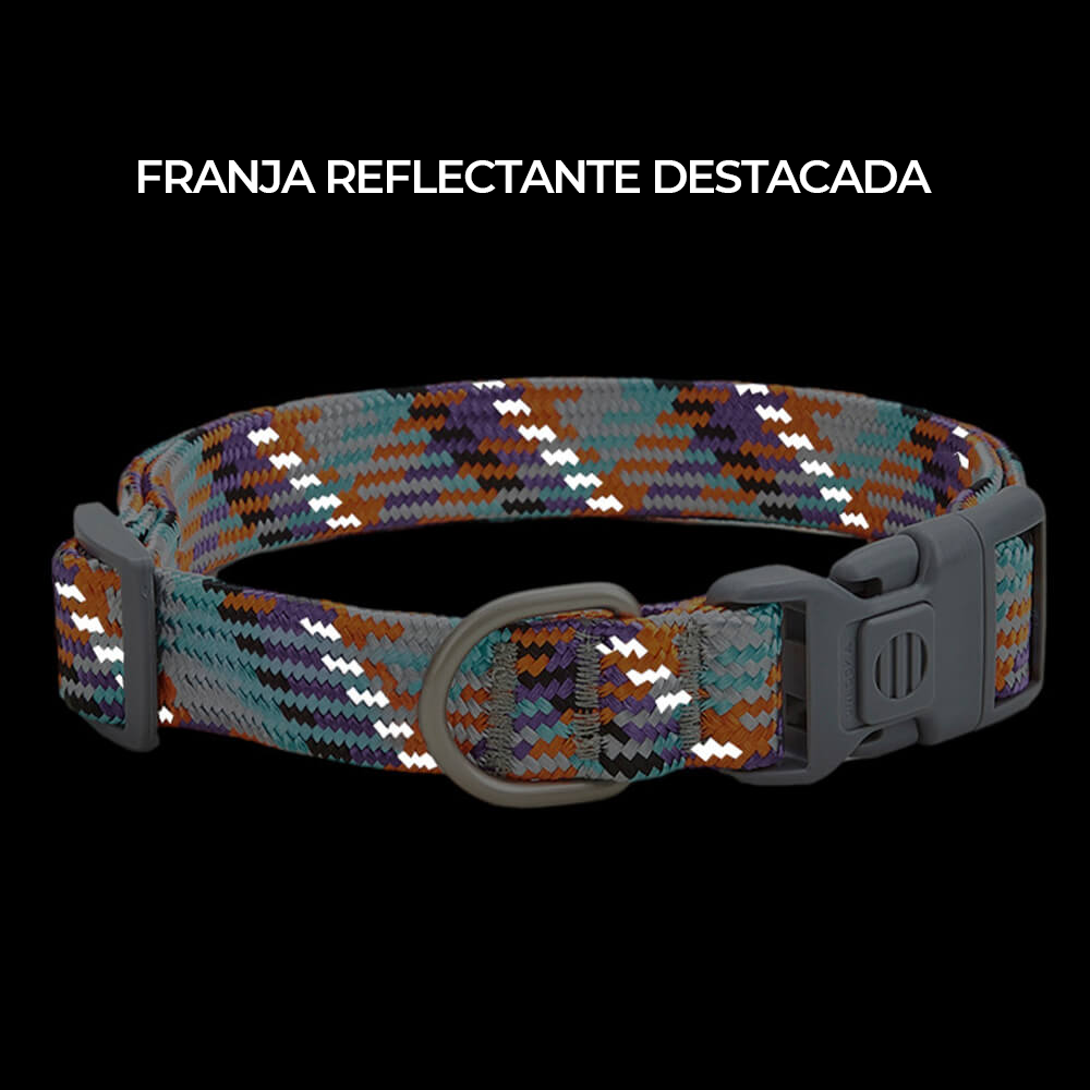 Collar y correa para perro antitirones ajustables con tejido reflectante