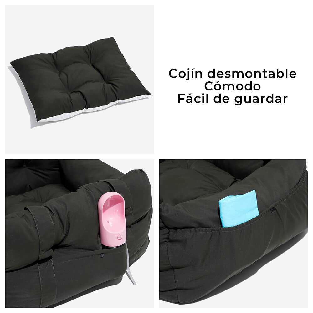 Cama Portátil para Asiento de Coche para Perros Grandes