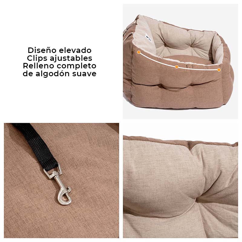 Protector de Viaje para Mascotas Impermeable y Elevado Cama de Coche para Perros Engrosada