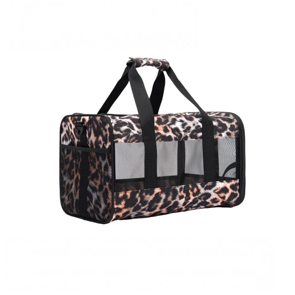 Bolsa transportadora plegable ligera para perros y gatos de malla transpirable