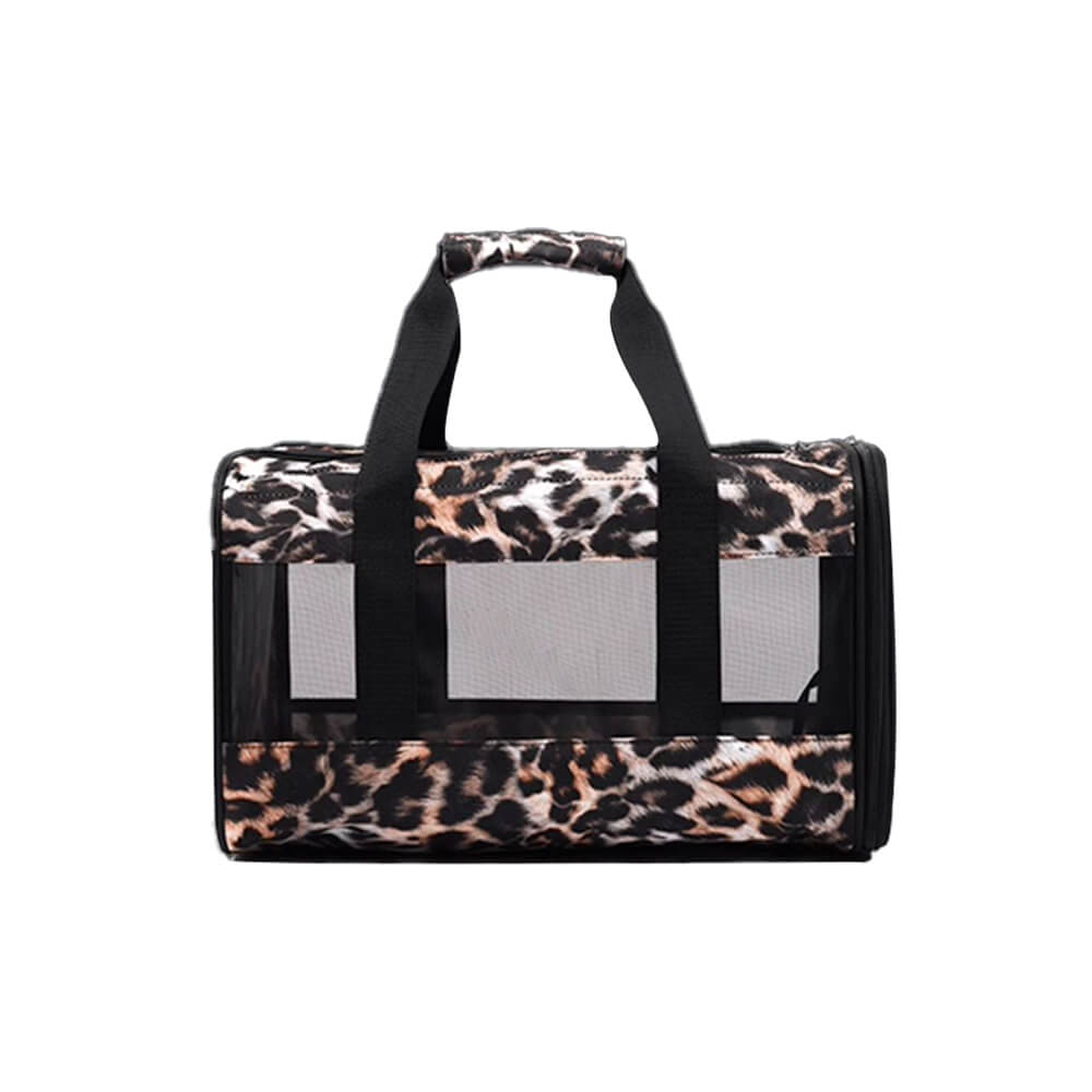 Bolsa transportadora plegable ligera para perros y gatos de malla transpirable