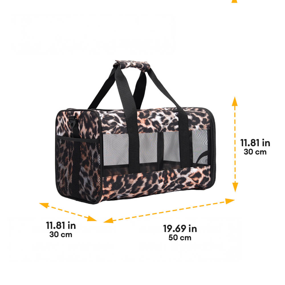 Bolsa transportadora plegable ligera para perros y gatos de malla transpirable