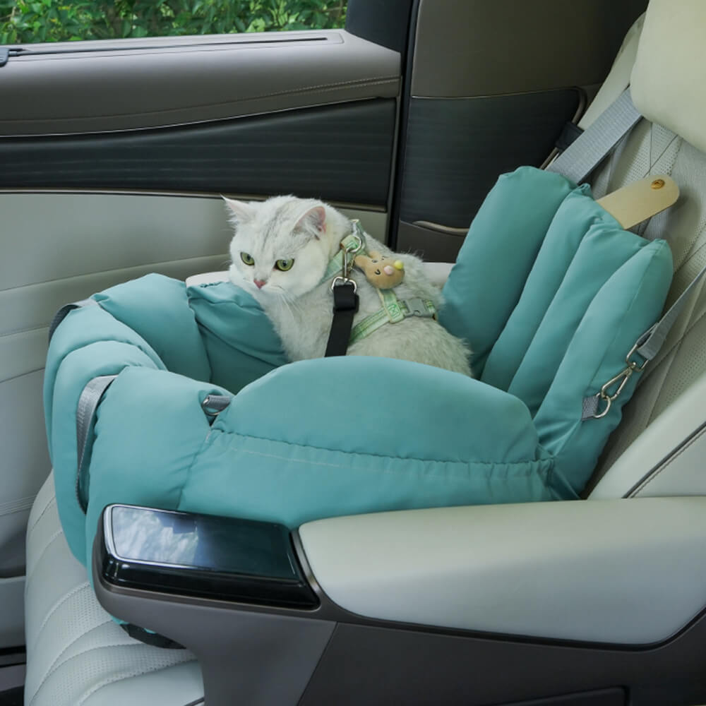 Asiento de coche y bolsa de transporte para perros y gatos, portátil, convertible y blando