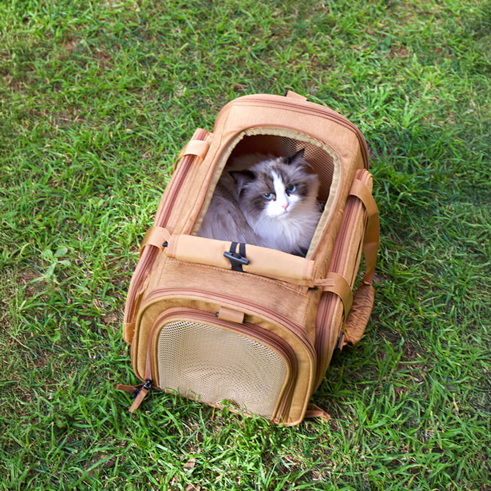 Bolsa de transporte para gatos de un solo hombro, amplia y expandible