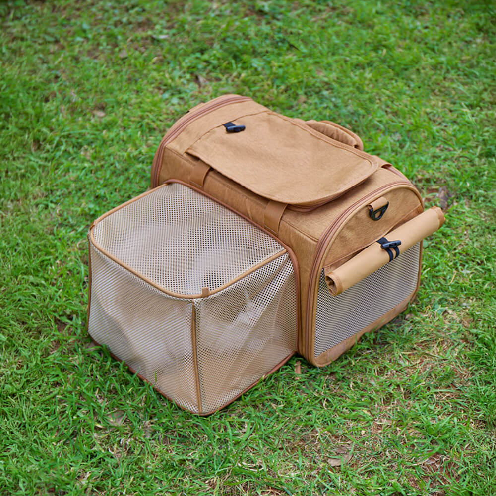 Bolsa de transporte para gatos de un solo hombro, amplia y expandible