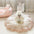 Cama para perros redonda floral con volantes, cómoda, apta para todo clima y lavable
