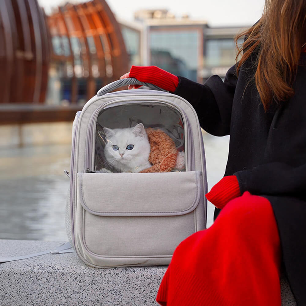 Mochila para mascotas transpirable, liviana y plegable, transportín para gatos