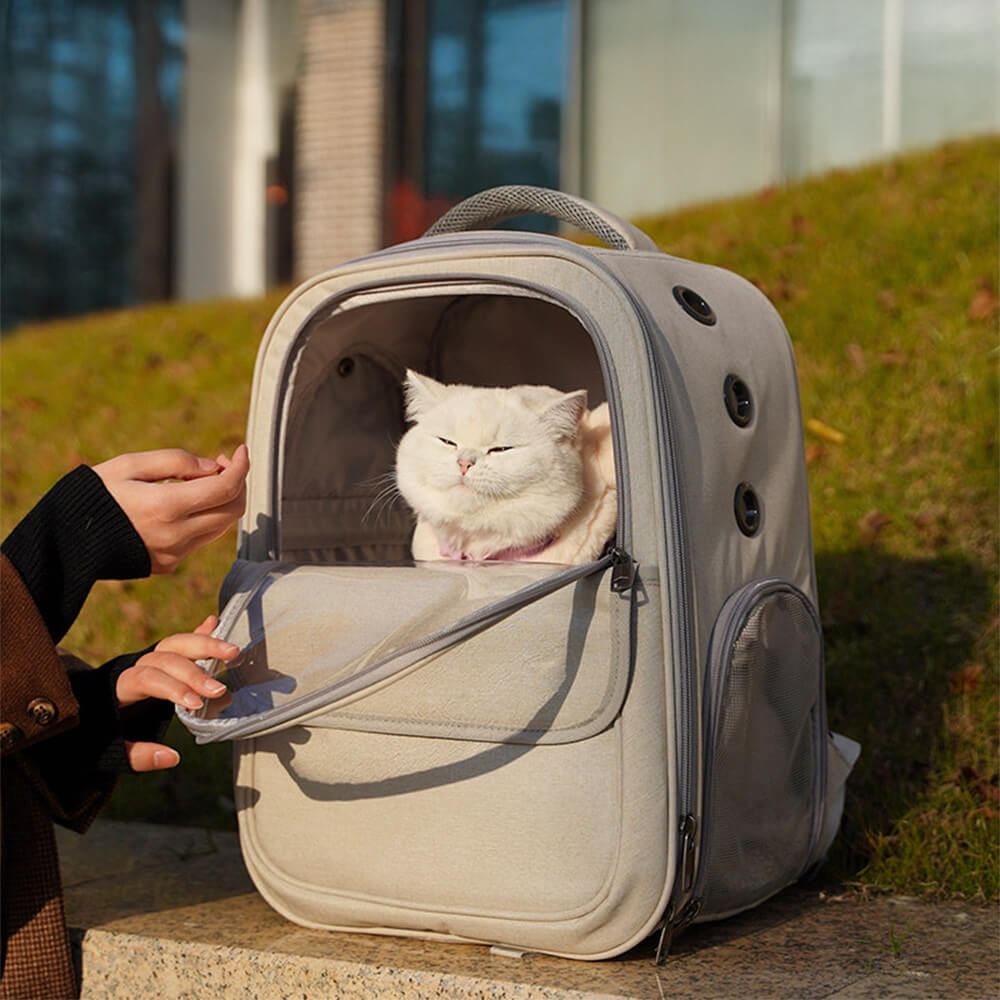 Mochila para mascotas transpirable, liviana y plegable, transportín para gatos