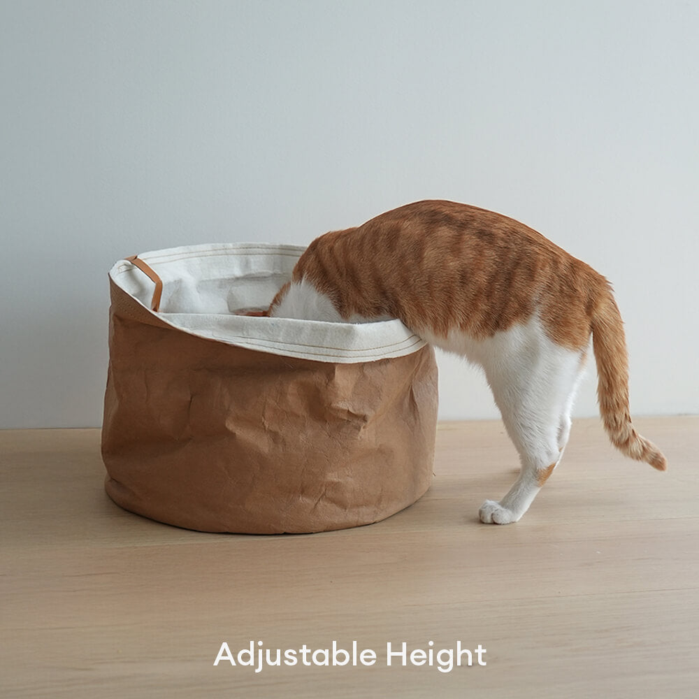 Cama minimalista plegable lavable de papel kraft para gatos