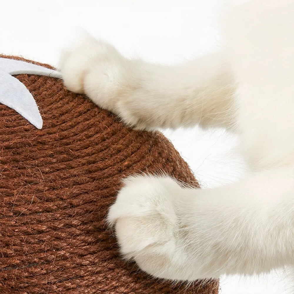 Poste rascador de sisal natural en forma de hongo para gatos grandes