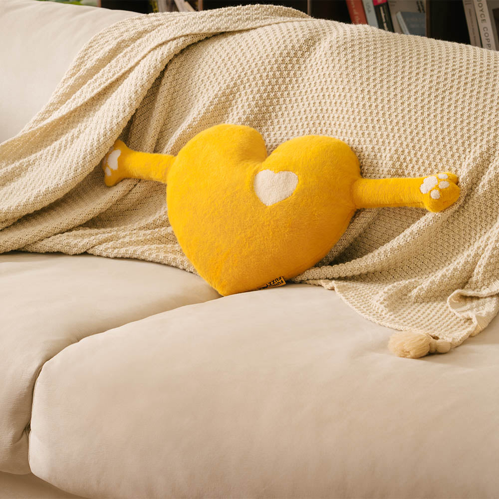 FUNNYFUZZY - Almohada de peluche acogedora con forma de corazón