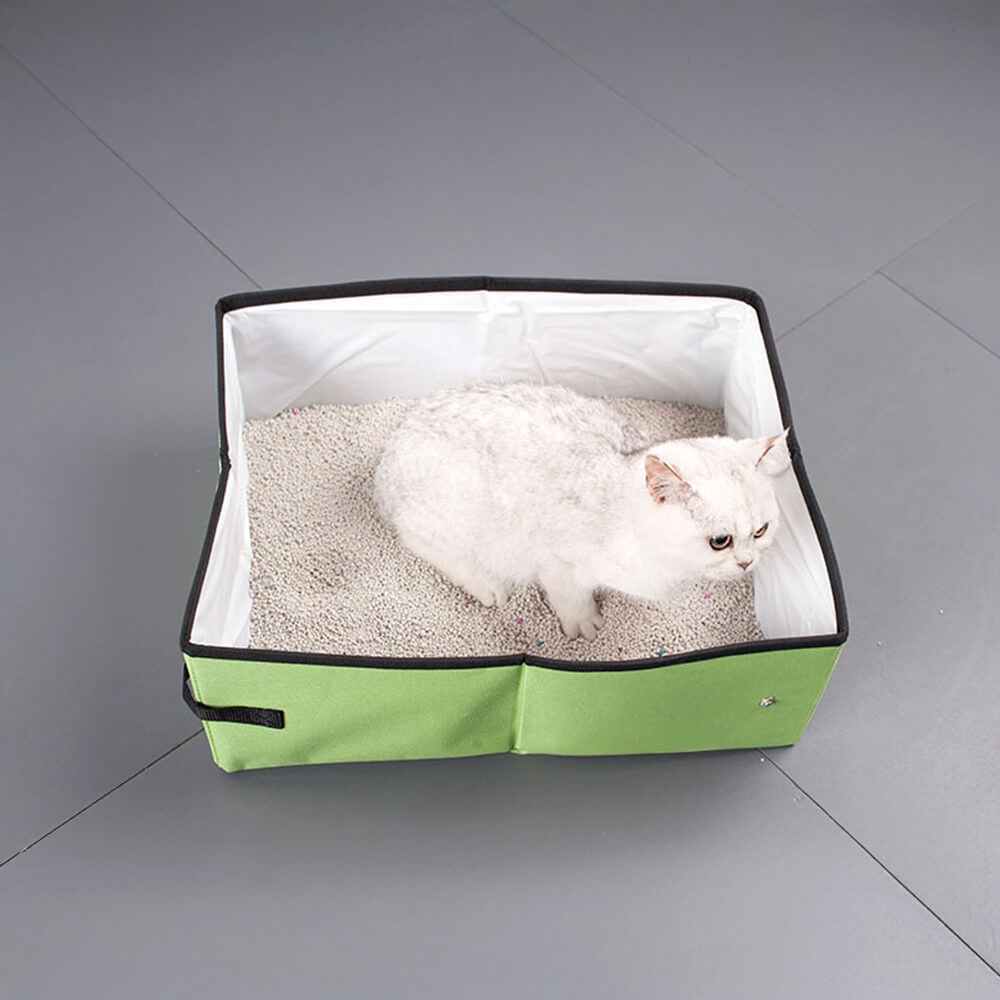 Caja de arena plegable portátil a prueba de agua de aluminio para gatos