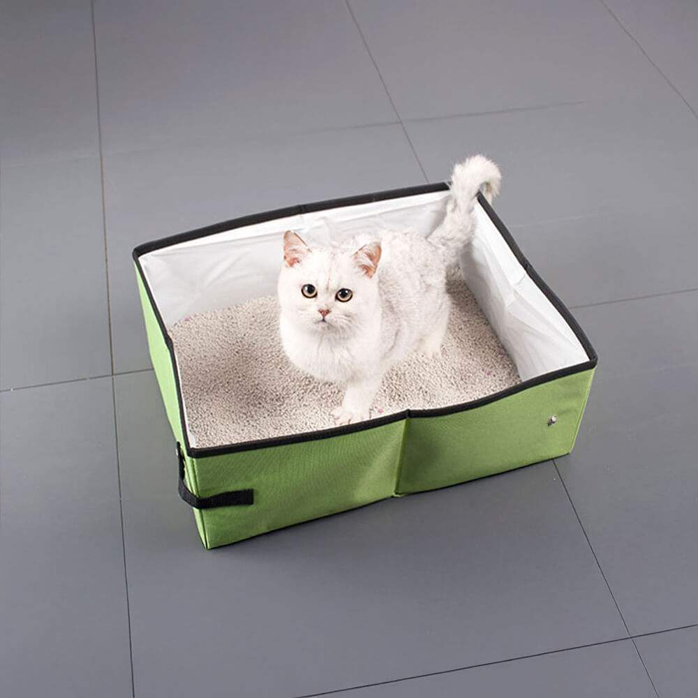 Caja de arena plegable portátil a prueba de agua de aluminio para gatos