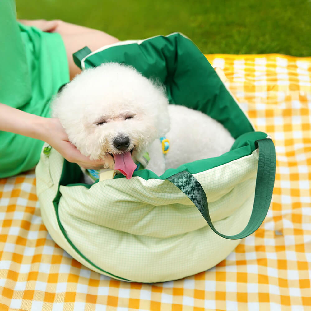 Mochila para asiento de coche portátil, impermeable, plegable, para perros y gatos