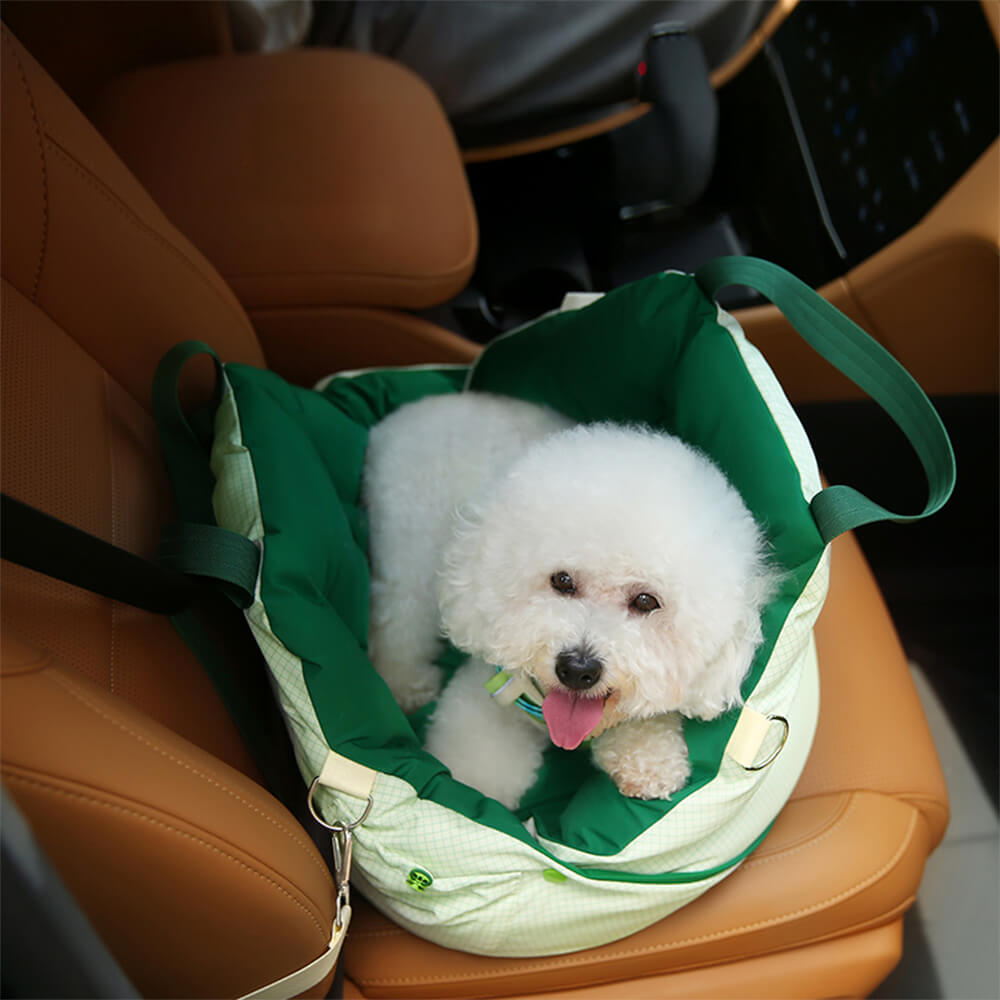 Mochila para asiento de coche portátil, impermeable, plegable, para perros y gatos