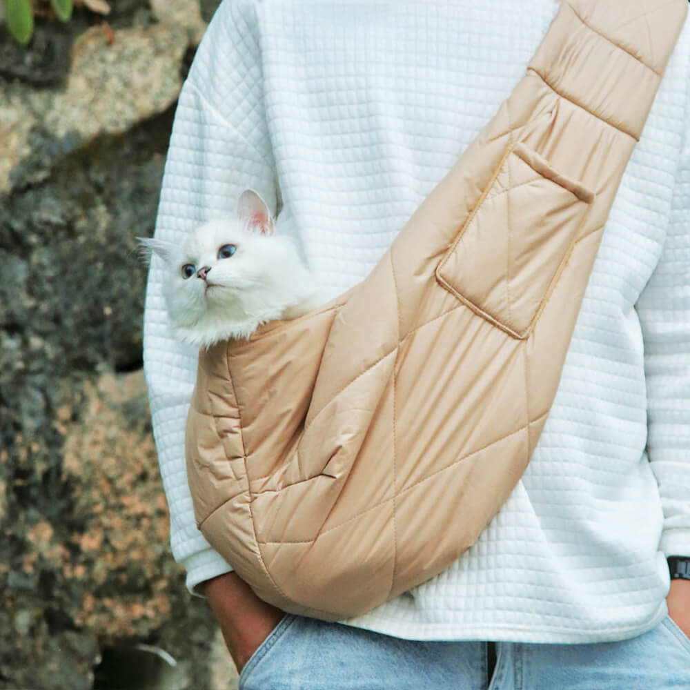 Bolsa de transporte para perros y gatos para exteriores, cómoda, suave y cálida, segura