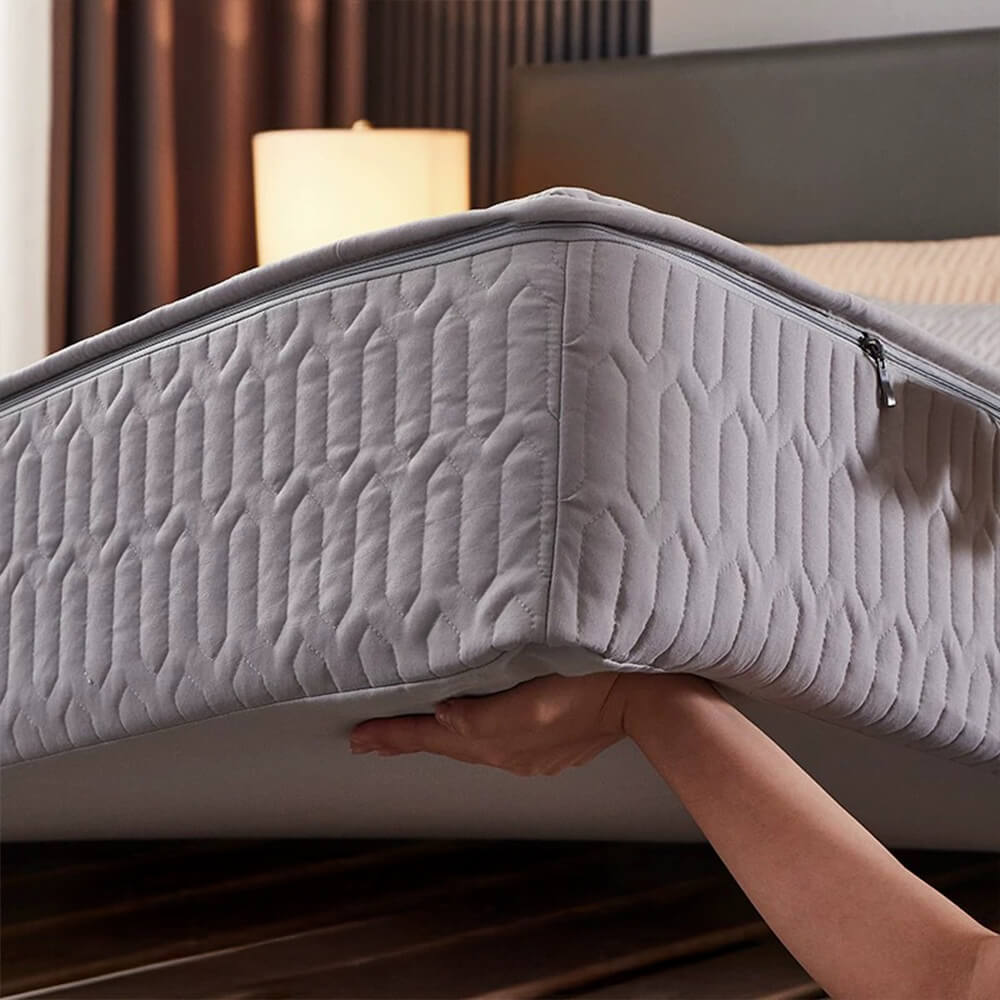 Protector de colchón impermeable con cremallera de completo cierre, suave y antibacterial