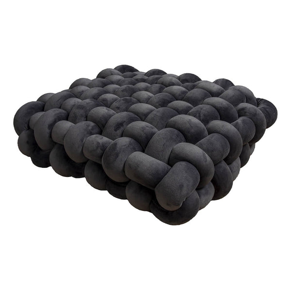 Square suave textura tejida almohada decorativa de cojín para el hogar