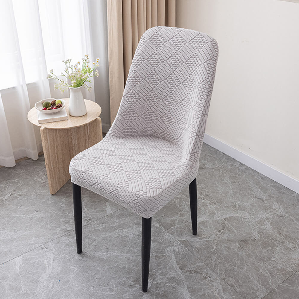 Funda de silla de comedor de jacquard elástico removible y lavable para silla Parson