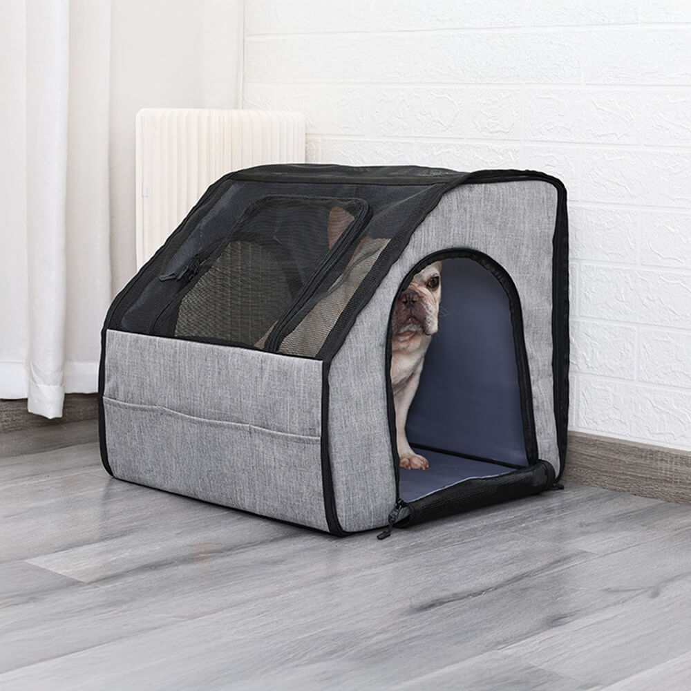 Asiento de coche y bolsa de transporte para perros y gatos, plegable, portátil y transpirable, apto para viajes