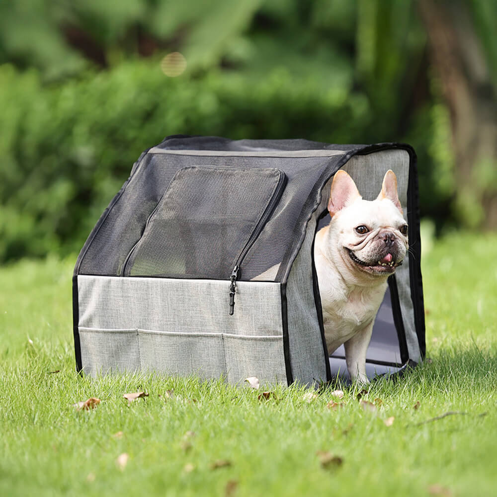 Asiento de coche y bolsa de transporte para perros y gatos, plegable, portátil y transpirable, apto para viajes