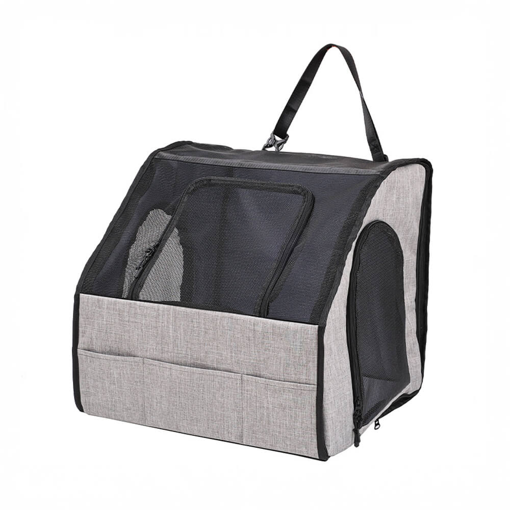 Asiento de coche y bolsa de transporte para perros y gatos, plegable, portátil y transpirable, apto para viajes