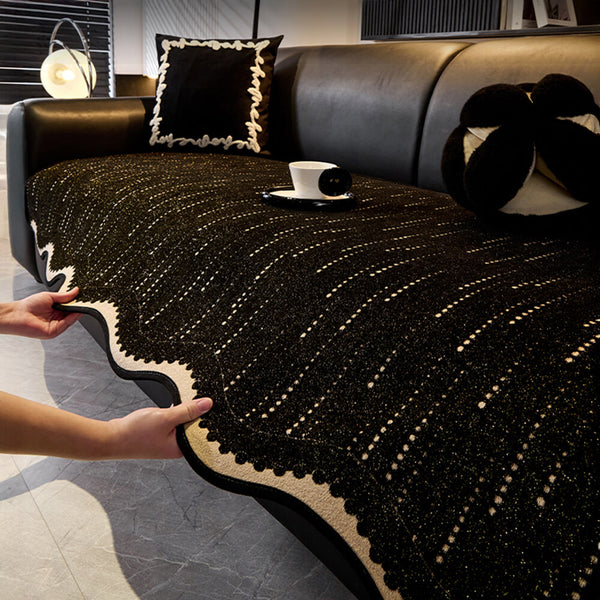 Cubierta de sofá con forma ondulada de modernas de Chenille