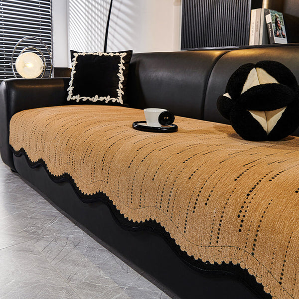 Cubierta de sofá con forma ondulada de modernas de Chenille