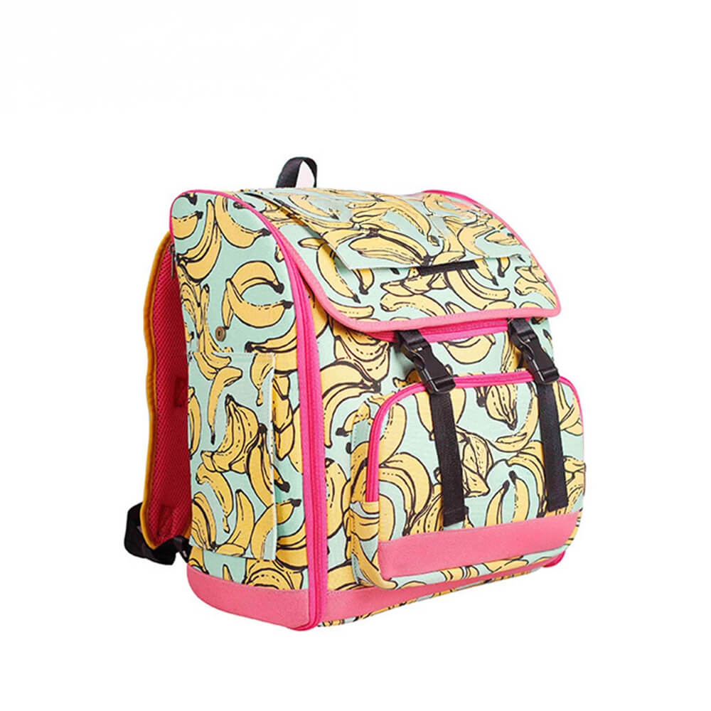 Mochila para gatos de viaje portátil y cómoda con estampado hawaiano a la moda