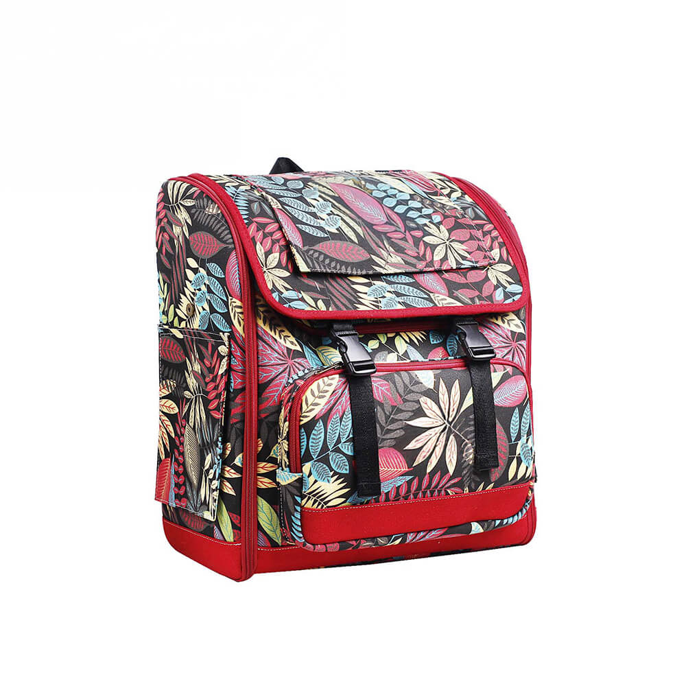 Mochila para gatos de viaje portátil y cómoda con estampado hawaiano a la moda