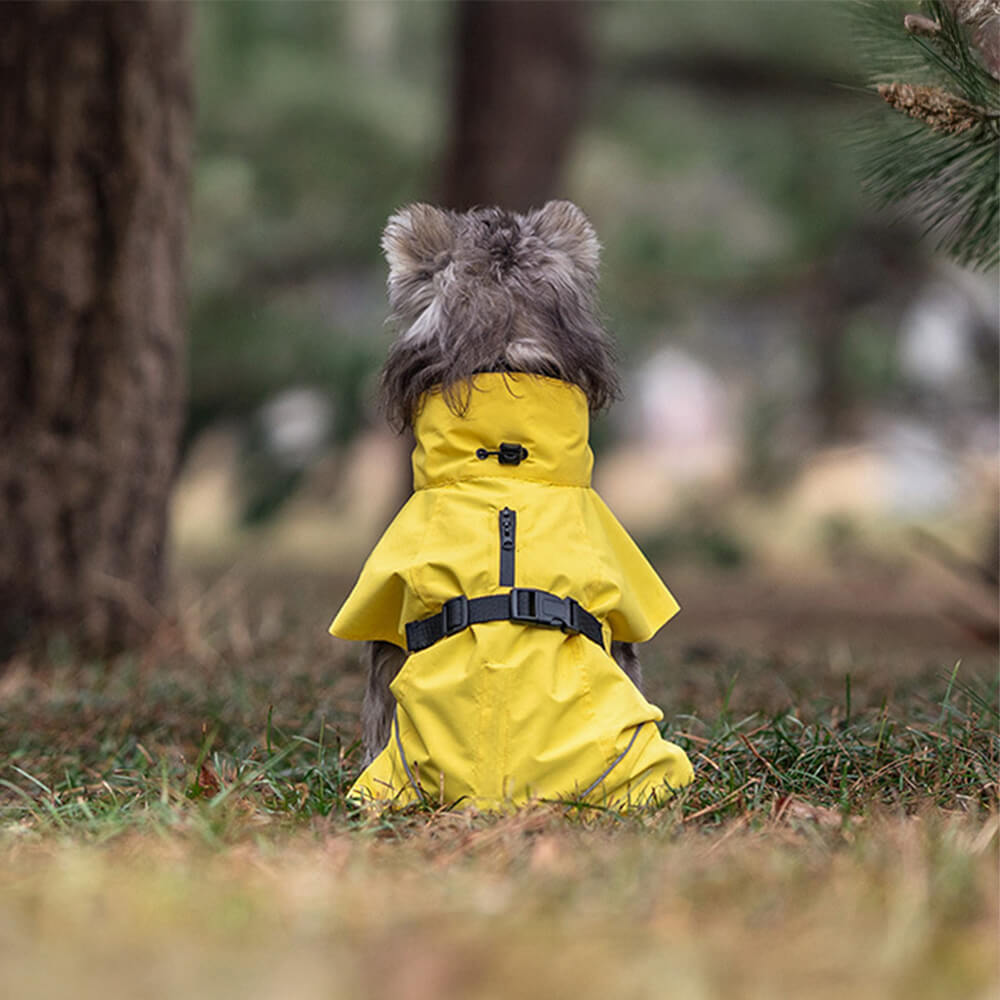 Poncho impermeable para perros con cuello alto, ligero, reflectante y ajustable