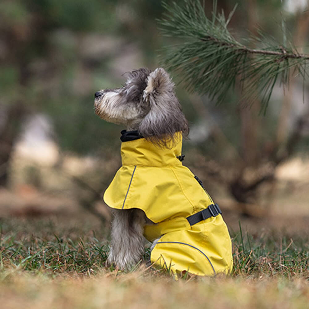 Poncho impermeable para perros con cuello alto, ligero, reflectante y ajustable