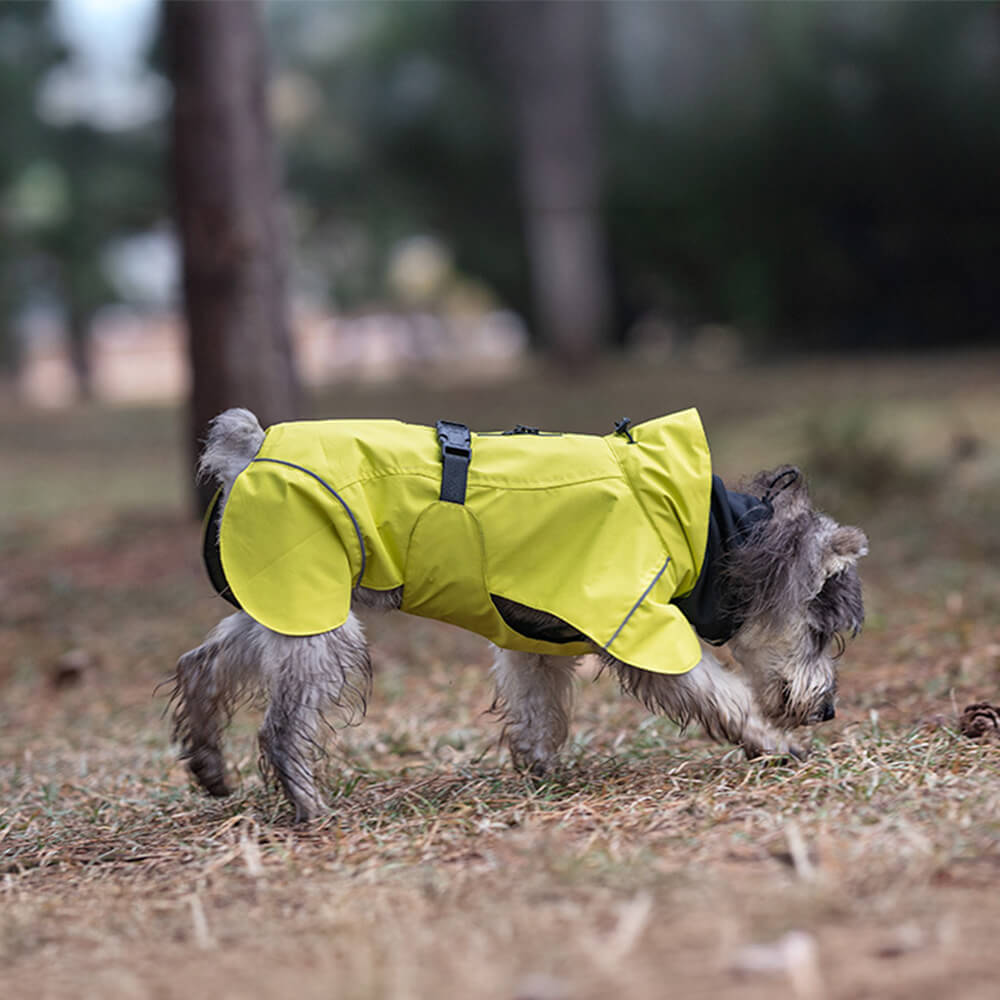 Poncho impermeable para perros con cuello alto, ligero, reflectante y ajustable