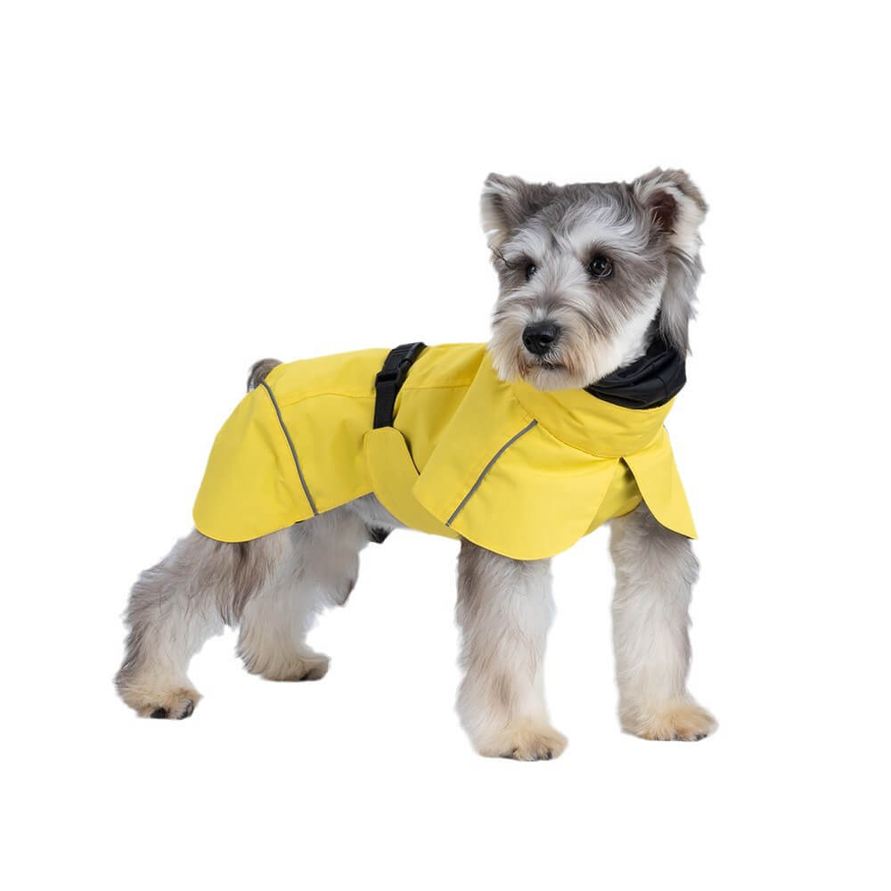 Poncho impermeable para perros con cuello alto, ligero, reflectante y ajustable