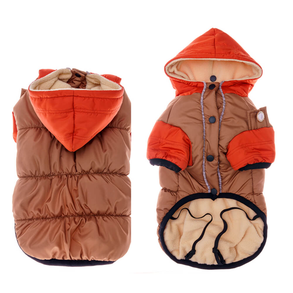 Chaqueta con capucha para perros, impermeable, resistente al viento y cálida, con ajuste ajustable