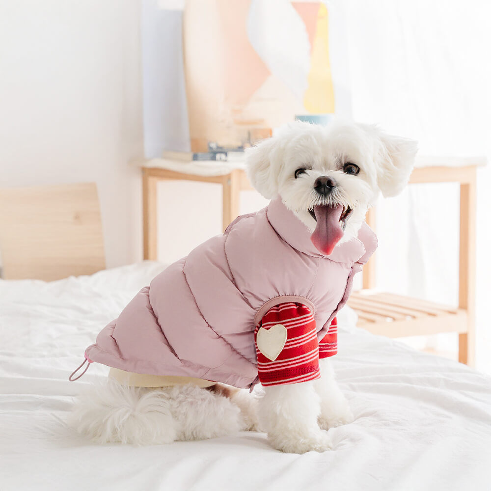 Chaleco para perros acolchado, cálido, resistente al viento y sin mangas, antiarrugas