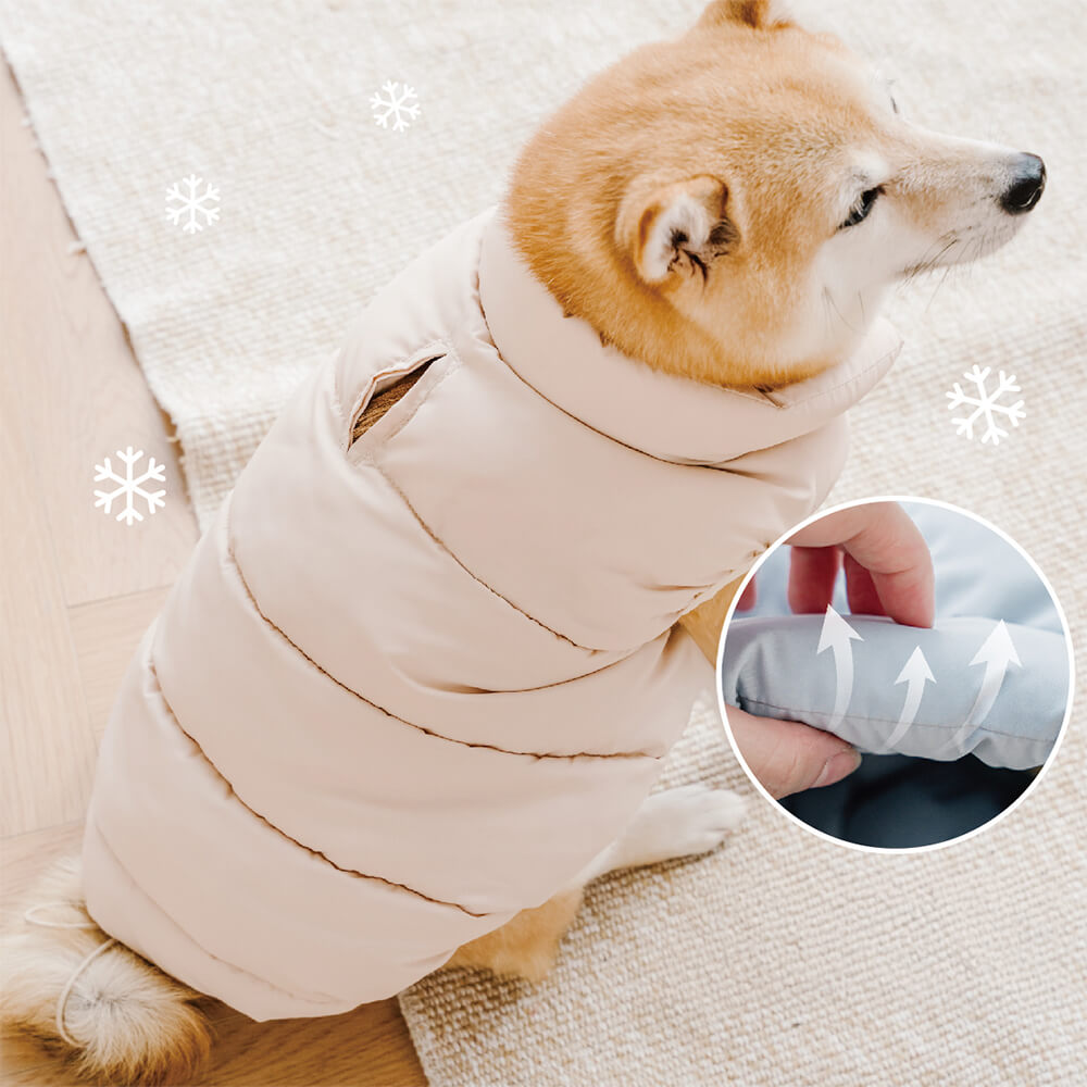 Chaleco para perros acolchado, cálido, resistente al viento y sin mangas, antiarrugas