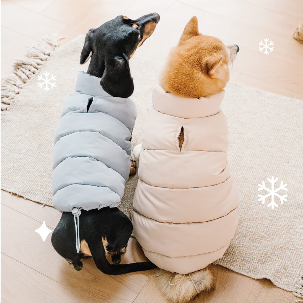 Chaleco para perros acolchado, cálido, resistente al viento y sin mangas, antiarrugas