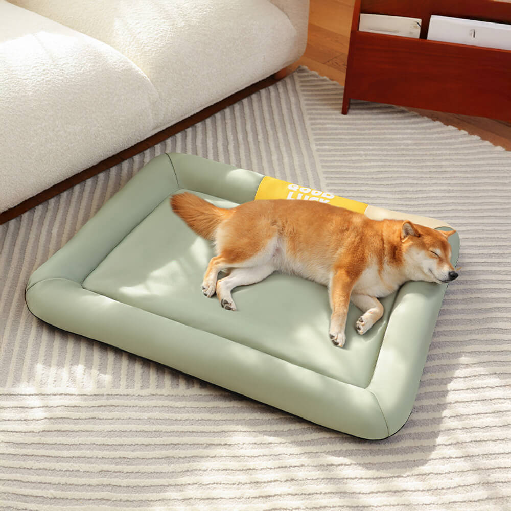 Mat para perros a prueba de agua, resistente a rayones y de temporada todo el año con diseño bicolor