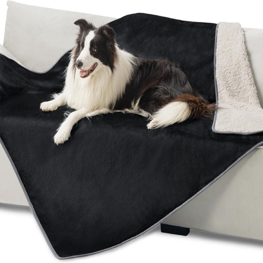 Manta de felpa reversible para mascotas, acogedora y protectora