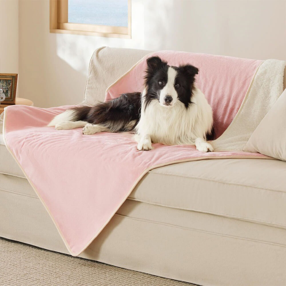 Manta de felpa reversible para mascotas, acogedora y protectora