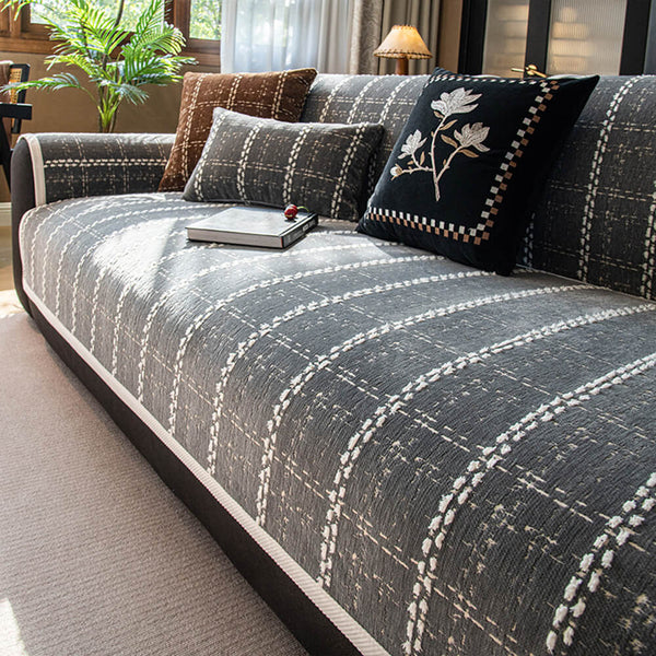 Elegante Tapa del sofá del sofá de sofá Jacquard Chenille All-Season