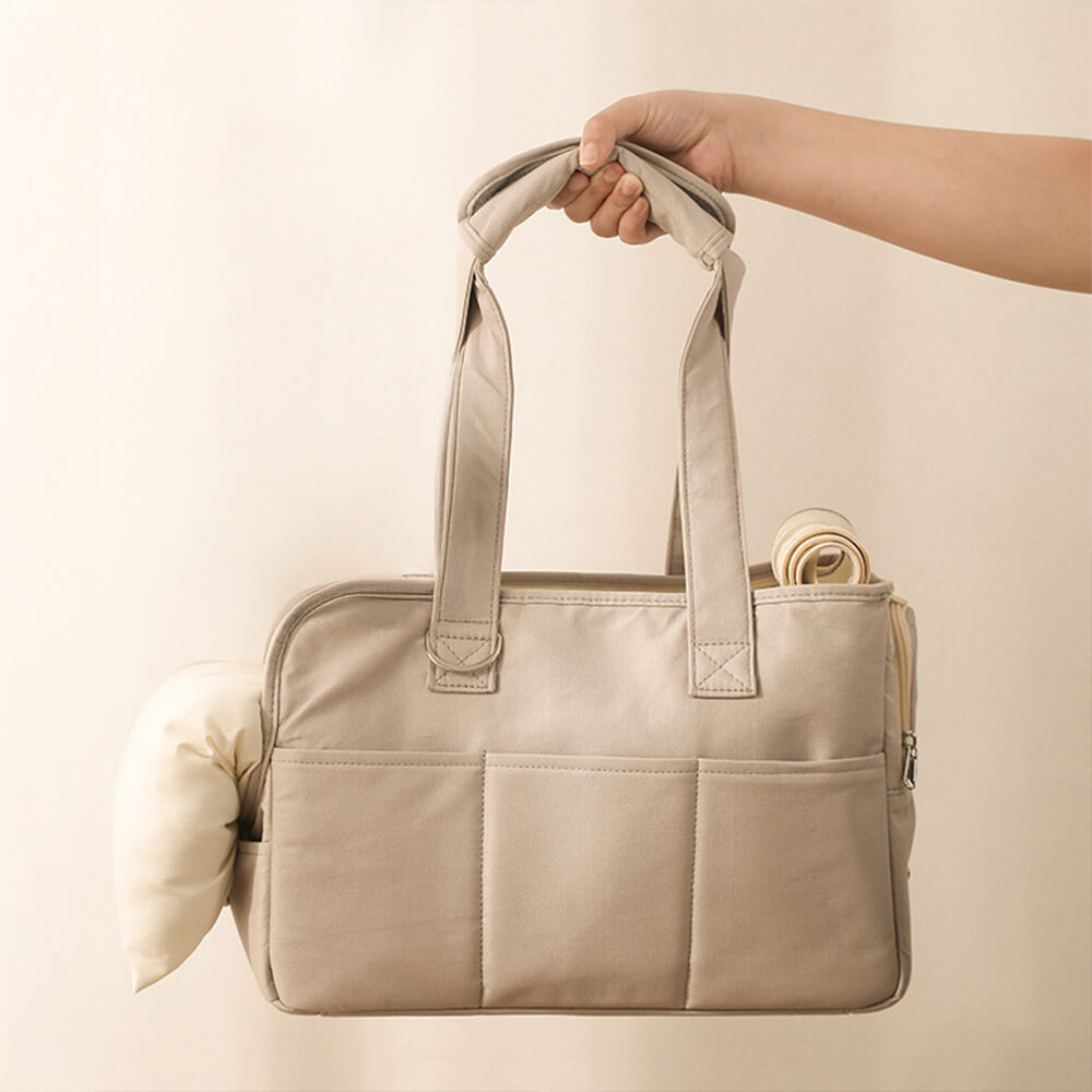 Bolsa transportadora para perros y gatos con estilo, a rayas y amigable para viajar