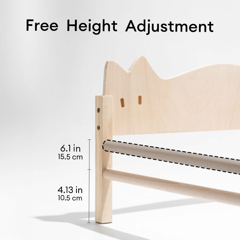 Cama para gatos de madera apilable y duradera